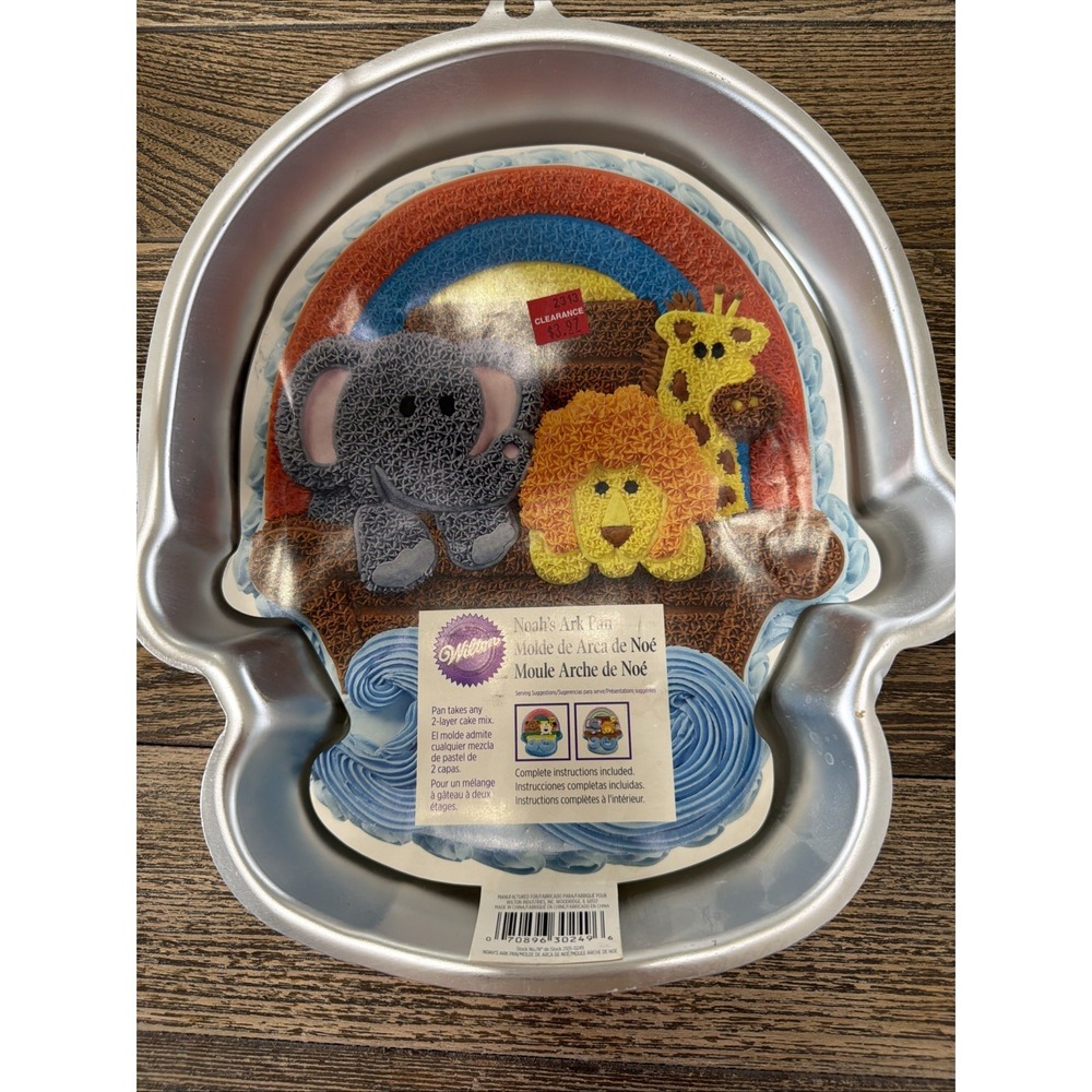 VTG Wilton Noah's Ark Aluminum Cake Pan #2105-0249 Booklet included
